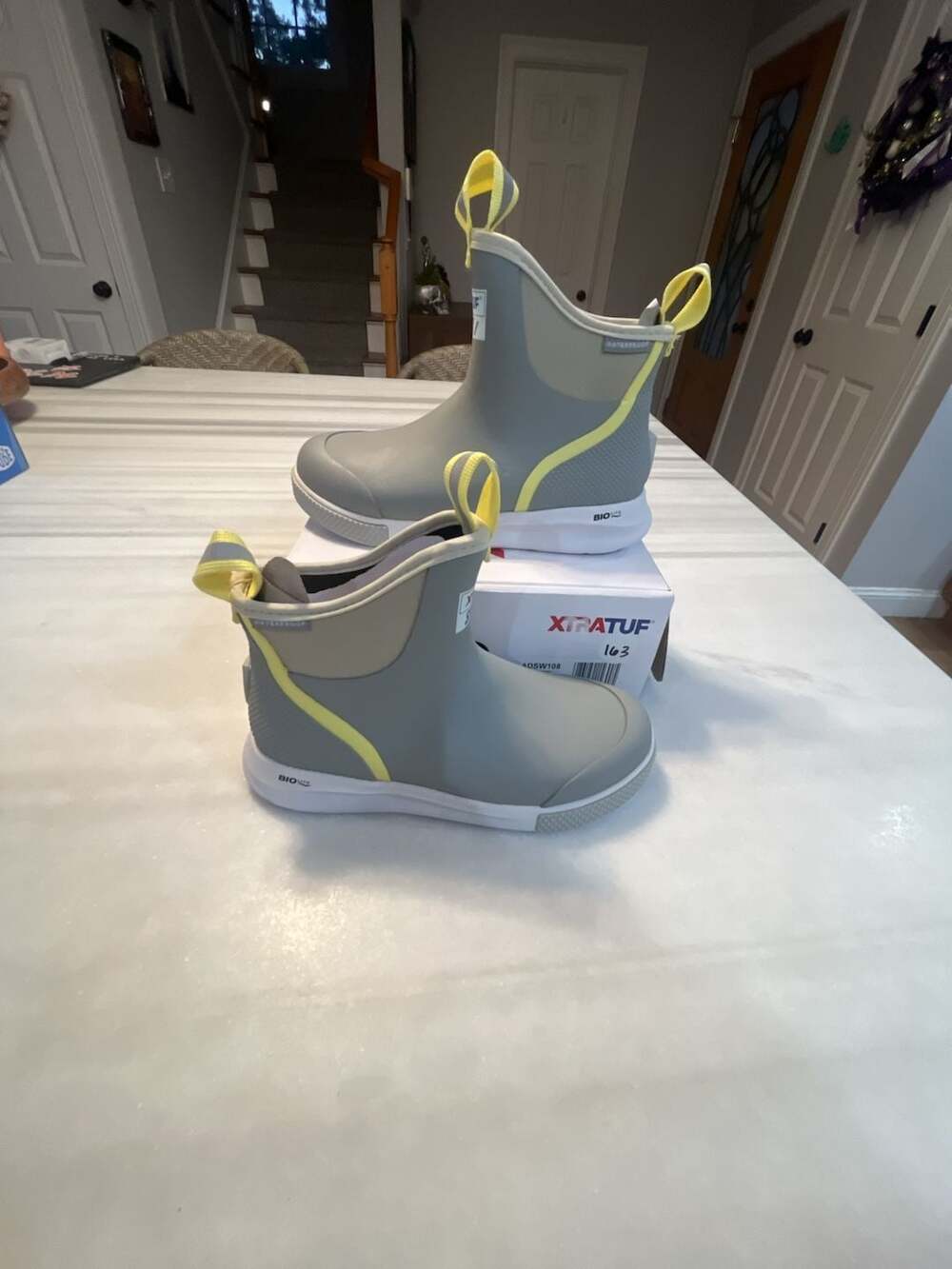 Xtratuf Sport Boots Grey Yellow Water Resistant Womens 6